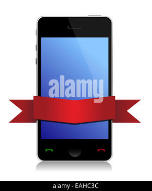 Telefono cellulare con un banner nella parte anteriore Foto Stock