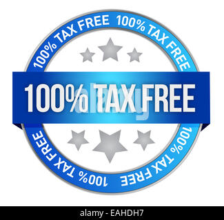 Tax Free icon illustration design su uno sfondo bianco Foto Stock