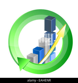 Business grafico illustrazione del ciclo di progettazione Foto Stock