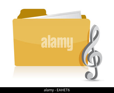 La cartella Musica illustration design Foto Stock