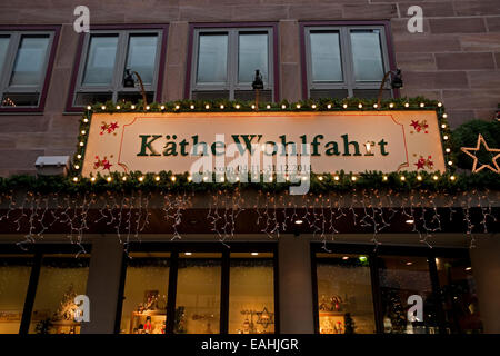 Kathe G. Wohlfart store a Norimberga in Germania Foto Stock