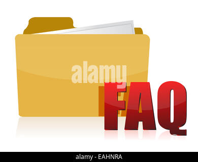 Illustrazione 'Cartella faq' Foto Stock