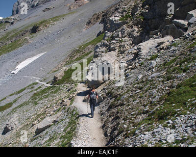 Eiger sentiero attraverso la faccia del nord Foto Stock