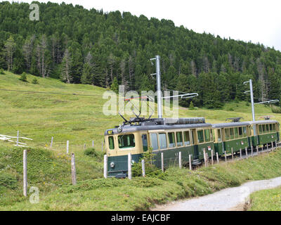 A scartamento Grindelwald - Kleine Scheidegg Railway Foto Stock