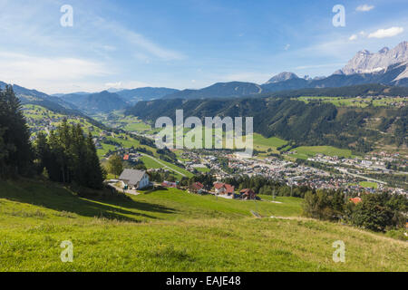 Planai, Vista alpi, Austria, la Stiria, Schladming Foto Stock