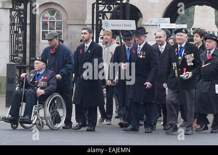 Londra, Regno Unito. Xvi Nov, 2014. Domenica Nov xvi l'Associazione ebraica di Ex-Servicemen (AJEX) & le donne sfilavano presso il cenotafio in London Credit: Geoff Shaw/Alamy Live News Foto Stock