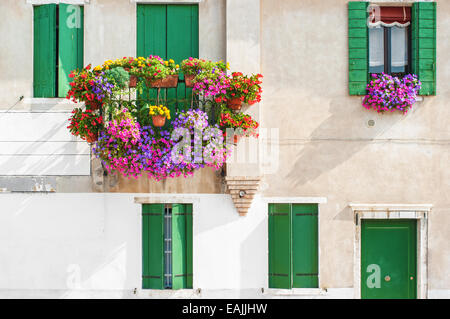 Fiori in vetro in Venezia, Italia. Foto Stock