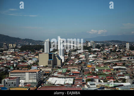 Vista sul tetto di San Jose, Costa Rica Foto Stock