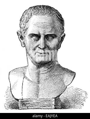 Busto di Marco Tullio Cicerone, 106 BC - 43 BC, un politico romano, avvocato, scrittore e filosofo, Büste von Marco Tullio Cice Foto Stock