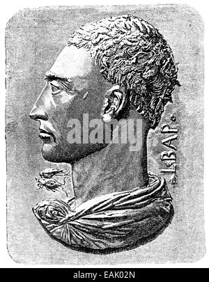 Leon Battista Alberti, 1404 - 1472, un umanista italiano, scrittore, matematico e architetto del Rinascimento, Ritratto von Le Foto Stock