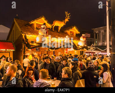 Birmingham mercatino di natale noto anche come Birmingham Frankfurt Christmas market Birmingham West Midlands England Regno Unito GB Europa Foto Stock