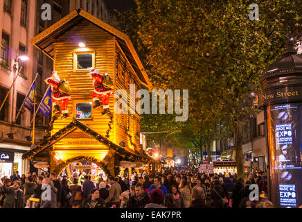 Birmingham mercatino di natale noto anche come Birmingham Frankfurt Christmas market Birmingham West Midlands England Regno Unito GB Europa Foto Stock