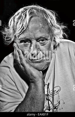 Ritratto di un bianco europeo età maschio 50 plus. Foto Stock