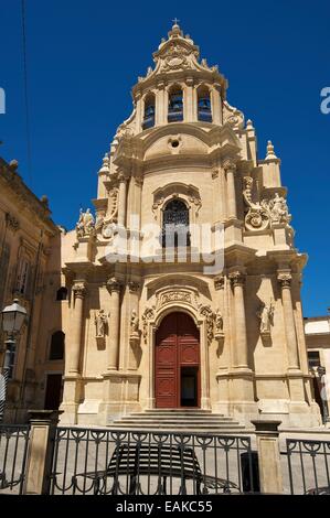 Chiesa di San Giorgio e Piazza Duomo, Ragusa Ibla, Ragusa, Provincia di Ragusa, Sicilia, Italia Foto Stock