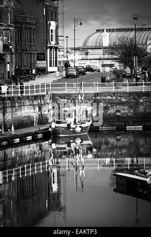 In bianco e nero di Ramsgate Harbour Fotografia Foto Stock