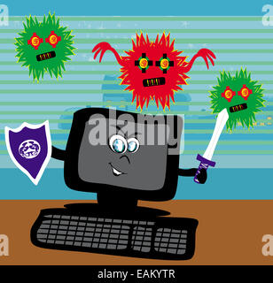 Computer gli attacchi di virus Foto Stock