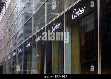 Cartier jewelers in New York City Foto Stock