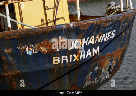 Brixham trawler danno Johannes - BM51, più antico beamer sinistra nella flotta,trawler ormeggiato a Brixham con la flotta, General cargo, s Foto Stock