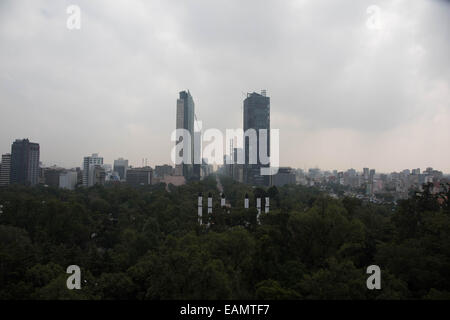Reforma street,vista dal Castello di Chapultepec,città del Messico, Messico Foto Stock