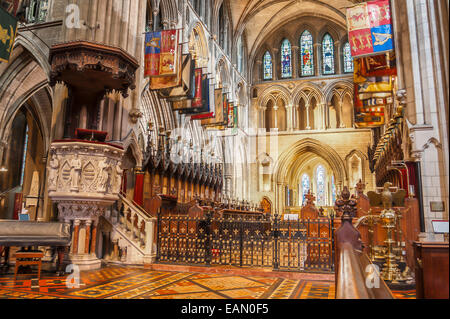 Dublino, Irlanda - agosto 12: interni di Saint Patrick Cathedral a Dublino, in Irlanda a Dublino in Irlanda il 12 agosto, 2014 Foto Stock