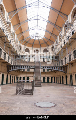 Dublino, Irlanda - 14 Ago:interno di Kilmainham Gaol in Dublin, Irlanda il 14 agosto, 2014 Foto Stock