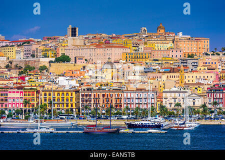 Cagliari, Sardegna, Italia cityscape. Foto Stock