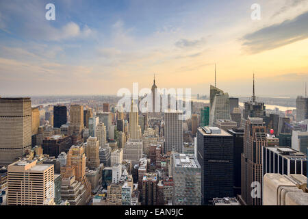 New York City skyline di Manhattan. Foto Stock