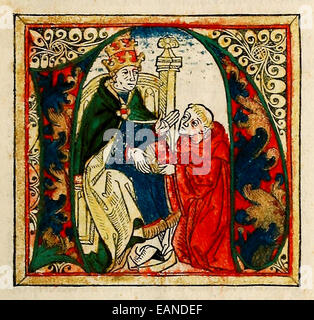 Federico III & Nicolaus Germano da 'Cosmographia' da Claudio Tolomeo (Ptolemaeus) . Vedere la descrizione per maggiori informazioni. Foto Stock