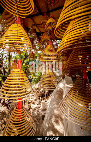 Incensi in Il Tempio A-Ma a Macao, Cina. Foto Stock