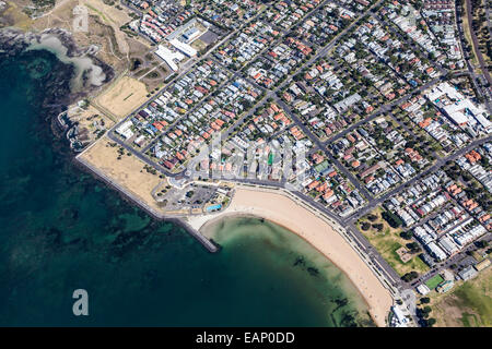 Vista aerea di Williamstown a Melbourne il West. Foto Stock