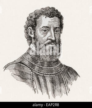 Giovanni da Verrazzano o Verrazano, 1485-1528. Esplora fiorentina del Nord America. Foto Stock