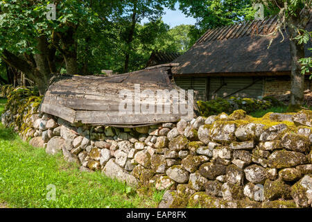 Vecchio villaggio. Saaremaa Island, Estonia Foto Stock