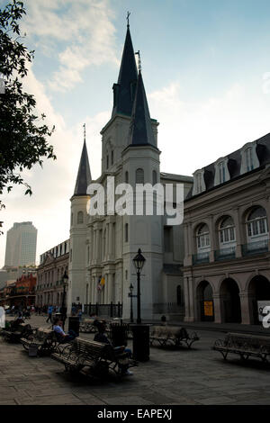 St Louis Chiesa. Quartiere Francese. New Orleans, Louisiana Foto Stock