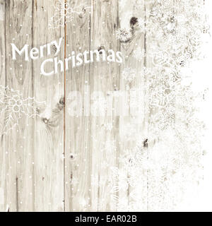 Merry Christmas Greeting Card con lato isolato. Vettore Foto Stock