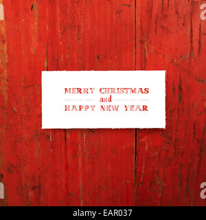 Buon Natale Messaggio di saluto della scheda Modello. Vettore Foto Stock