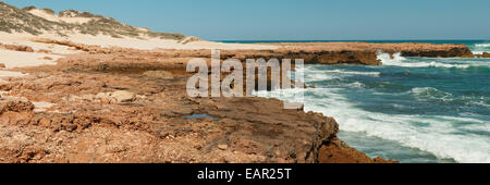 Punto Quobba Panorama, il litorale di corallo, WA, Australia Foto Stock