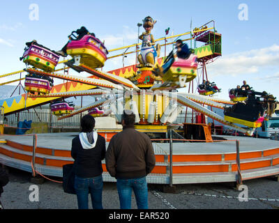 L'Italia, Inveruno, Fiera di San Martino, parco di divertimento Foto Stock