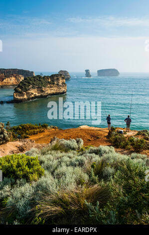 Bay of Islands formazioni rocciose lungo la Great Ocean Road, Victoria, Australia Foto Stock