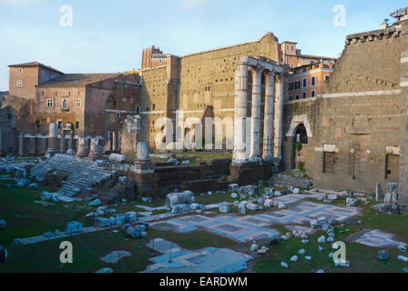 Il tempio di Marte Ultore, Foro di Augusto, Foro di Augusto, antica Roma, Italia Foto Stock