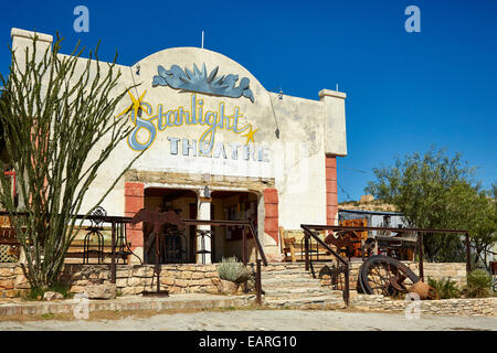 Starlight Theatre, Terlingua città fantasma, Texas, Stati Uniti d'America Foto Stock