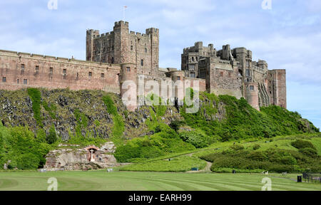 Il castello di Bamburgh, Northumberland Foto Stock