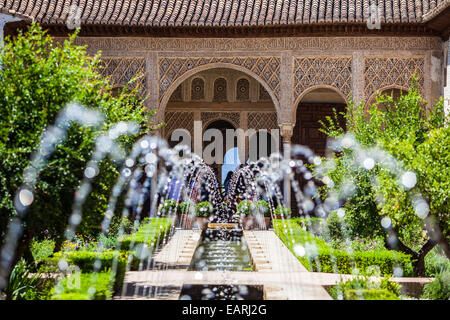 Giardini del Generalife in Spagna, parte dell'Alhambra Foto Stock