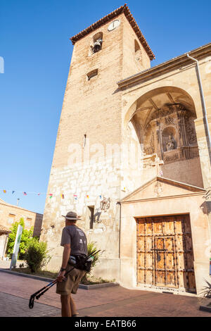 Chiesa della Virgen de la Calle in Redecilla del Camino villaggio nel modo di San Giacomo, Burgos, Spagna Foto Stock