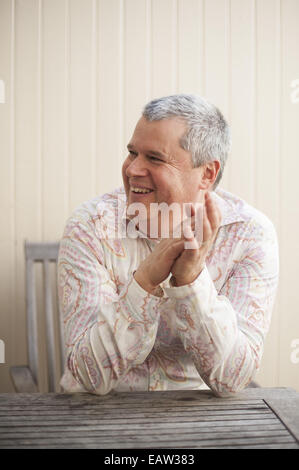 San Francisco, CA, Stati Uniti d'America. 24 ott 2014. Daneil Gestore, autore di ''siamo pirati'' e il Lemony Snickett serie di libri, fotografato a San Francisco, CA. © Mark Murrmann/ZUMA filo/Alamy Live News Foto Stock