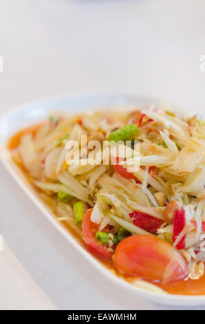 Thai insalata di papaya , miscelati dalla varietà di ortaggi Foto Stock