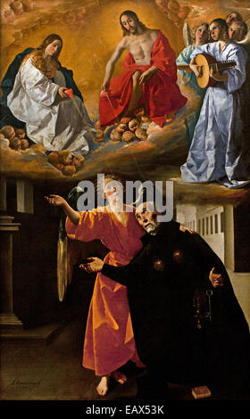 Francisco de Zurbarán (1598-1664) La Vision des Alonso Rodriguez 1630 Spagna - Spagnolo Foto Stock