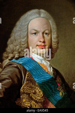 Ferdinando VI - Fernando VI 1713 - 1759 Re di Spagna di Louis Michel Van Loo ( 1707 - 1771 ) Francia - Francese Foto Stock