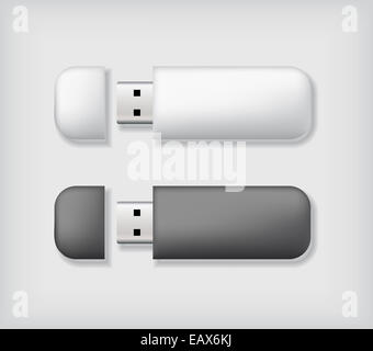 Due USB memory stick mockup Foto Stock