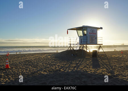 La vita della stazione di guardia a Huntington Beach Foto Stock