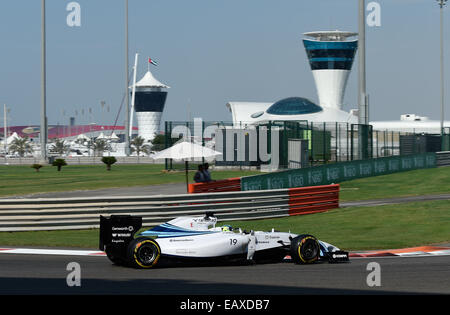 Abu Dhabi, negli Emirati Arabi Uniti. Xx Novembre, 2014. Felipe Massa, Williams F1 Team, GP di Formula 1, Abu Dhabi Yas Marina Circuit VAE, 21.11.2014. Credito: dpa picture alliance/Alamy Live News Foto Stock
